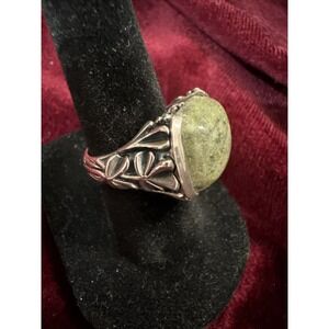 VINTAGE IRELAND CONNOMARA MARBLE STERLING SILVER RING SIZE 6 Stephen Walsh